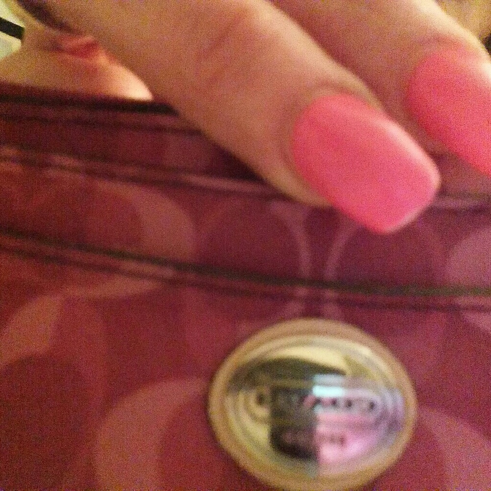 Coach pink coin purse